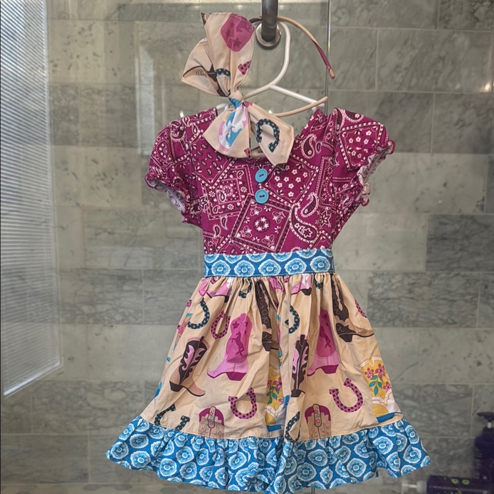 Eleanor Rose Cowgirl Dress and Headband